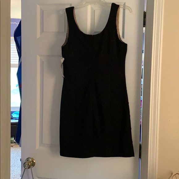 Black with nude lace, fitted, formal dress size 13 - Picture 2 of 6